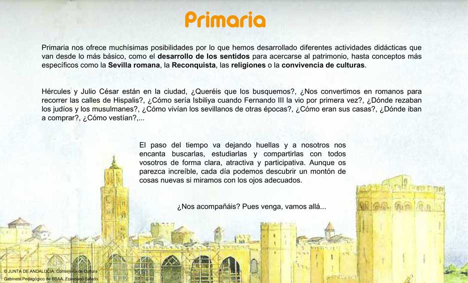 conocer Sevilla niños de primaria